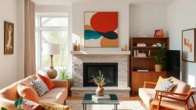 Timeless Charm: Designing a Retro Living Room with Mid-Century Artistry