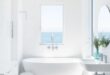 Embracing Tranquility: Designing a Serene White and Blue Coastal Bathroom