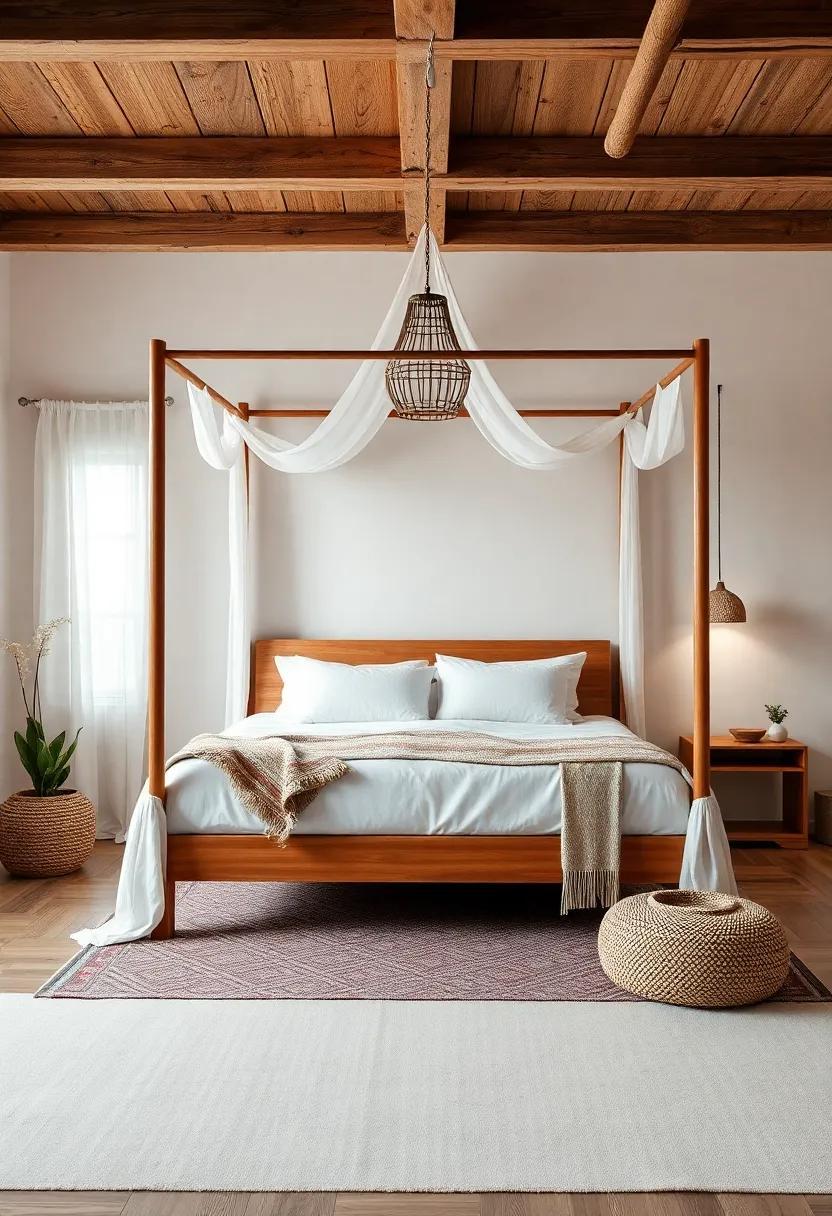 Transform Your Space: Embrace the Boho Vibes with a Cozy Canopy Bed Oasis