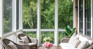 Transform Your Outdoors: Cozy Screened Porches Enhanced by Wicker Elegance