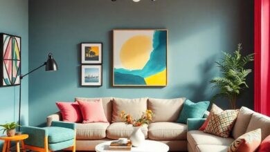Vibrant Harmony: Crafting an Eclectic Living Room with Bold Color Combinations