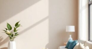 Tips for adding depth to your living room with neutral wall colors.