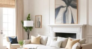 How to create a timeless look with classic neutral wall colors in the living room.