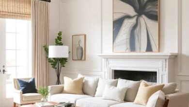 How to create a timeless look with classic neutral wall colors in the living room.
