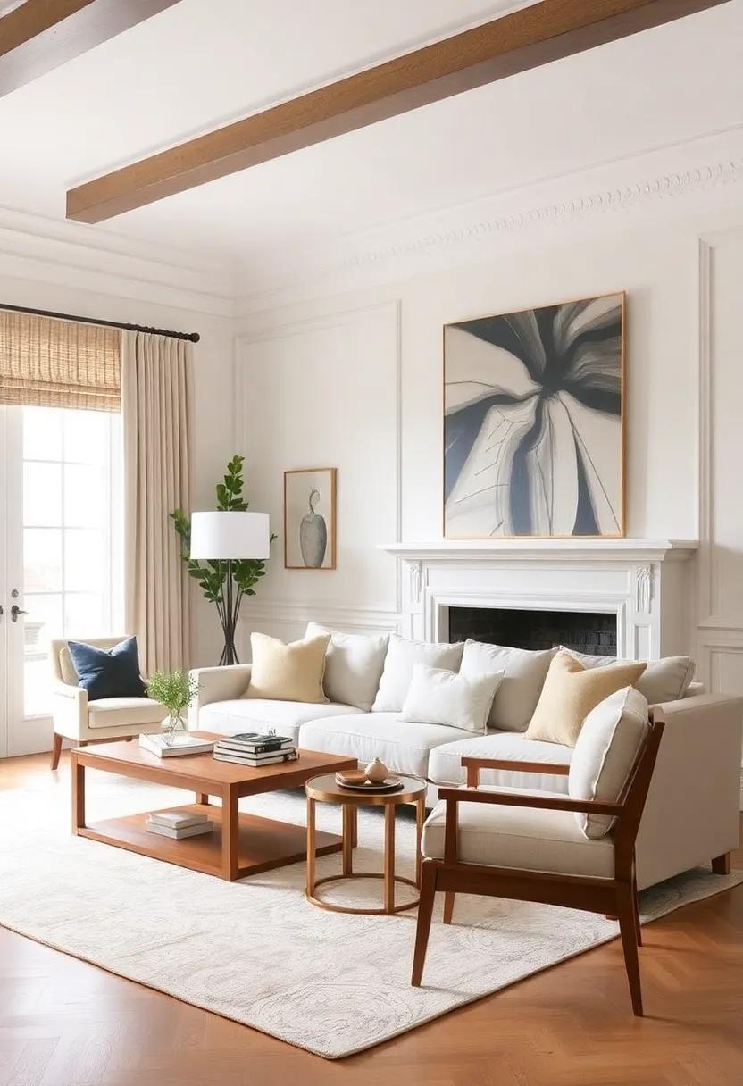 How to create a timeless look with classic neutral wall colors in the living room.