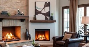 23 Cozy Ideas for a Living Room with Fireplace & Leather