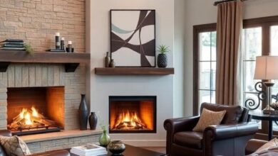 23 Cozy Ideas for a Living Room with Fireplace & Leather