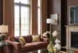 23 Chic Brown Living Room Ideas Featuring Elegant Glass Tables