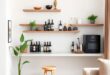 25 Chic Ideas for a Small Living Room Bar with Shelves