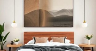 27 Inspiring Bedroom Wall Art Ideas Featuring Warm Wood Accents for a Cozy Retreat