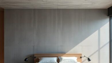 Embracing Raw Concrete: A Minimalist Modern Bedroom Design Journey