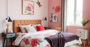 25 Stunning Ways to Elevate Your Retro Bedroom with Bold Floral Textiles