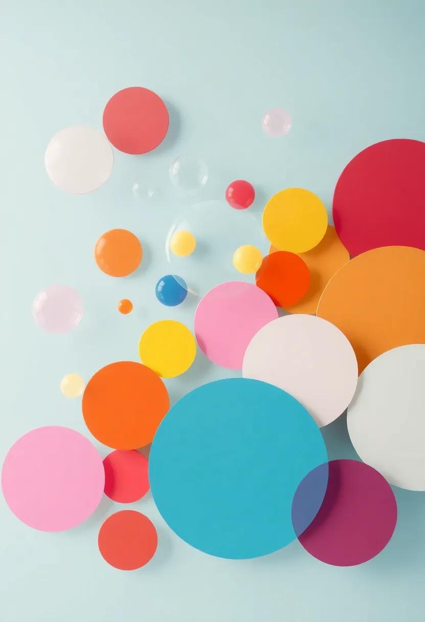 Bursting Bubbles: A ​playful arrangement of⁣ colorful circles that inspire joy and ‍lightheartedness in your sanctuary