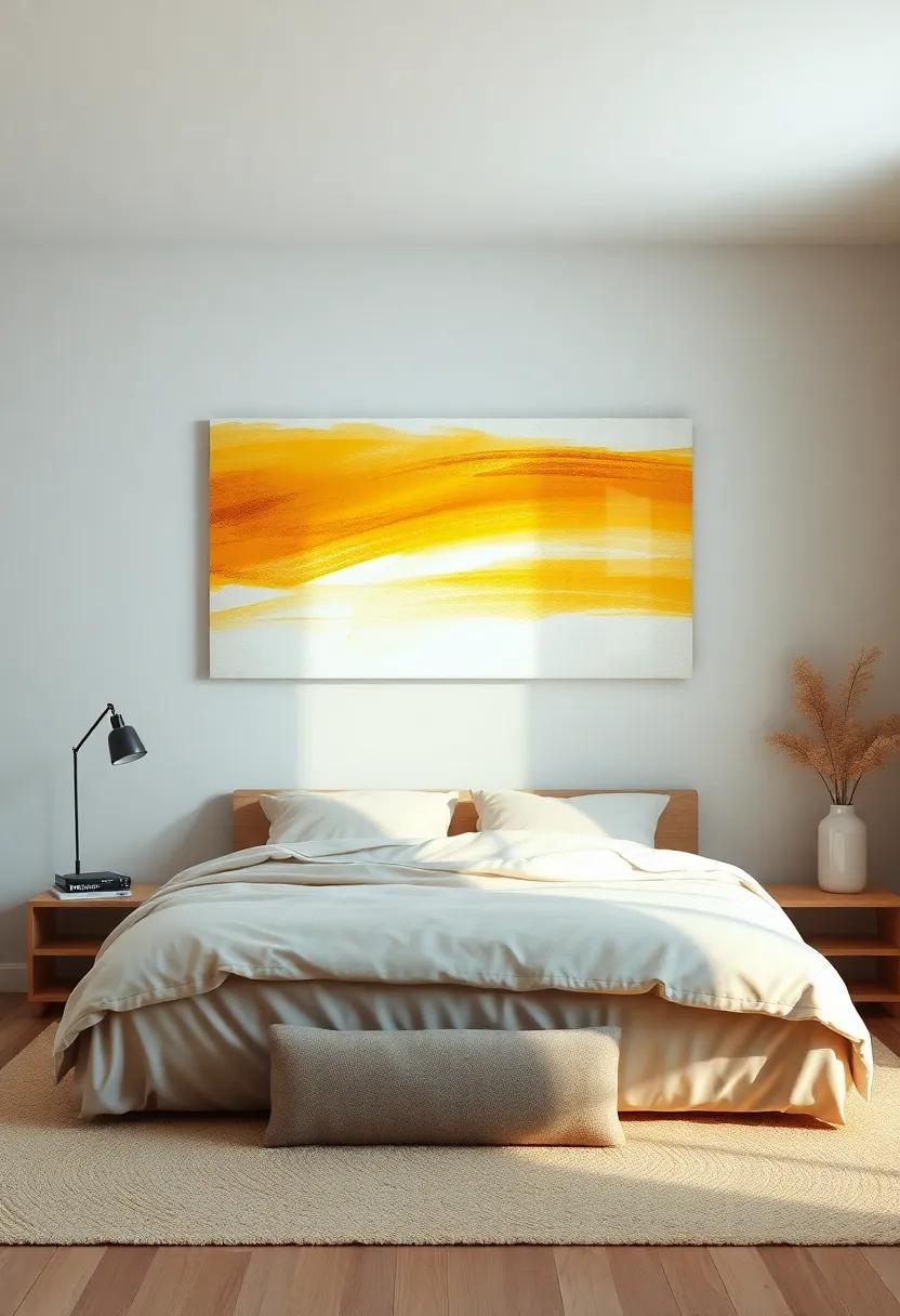 Golden Horizons: ‍A ⁢piece that captures the warmth of sunrise with strokes of gold⁣ and amber, inspiring‌ a fresh start every morning