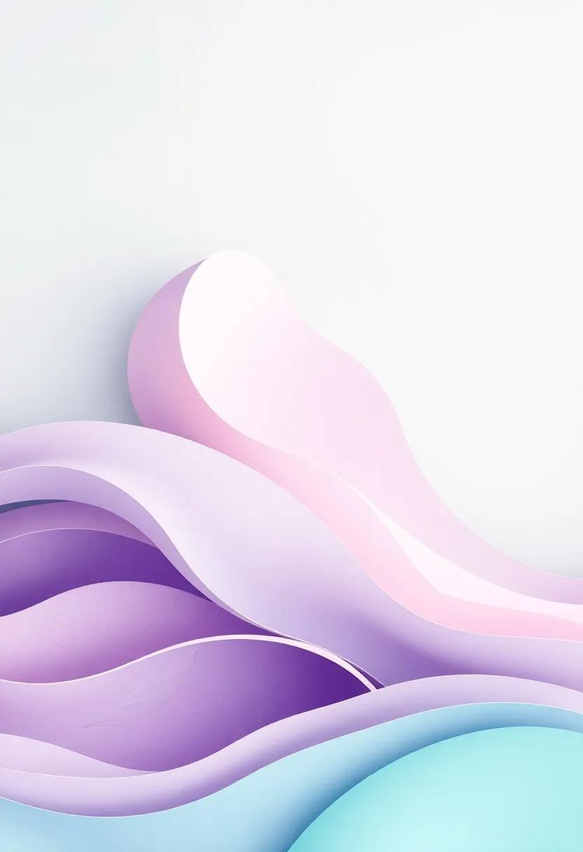 Whimsical Waves: Soft curves and whimsical lines in soothing‍ shades ‍of lavender and mint⁢ bring a ⁤sense of calm