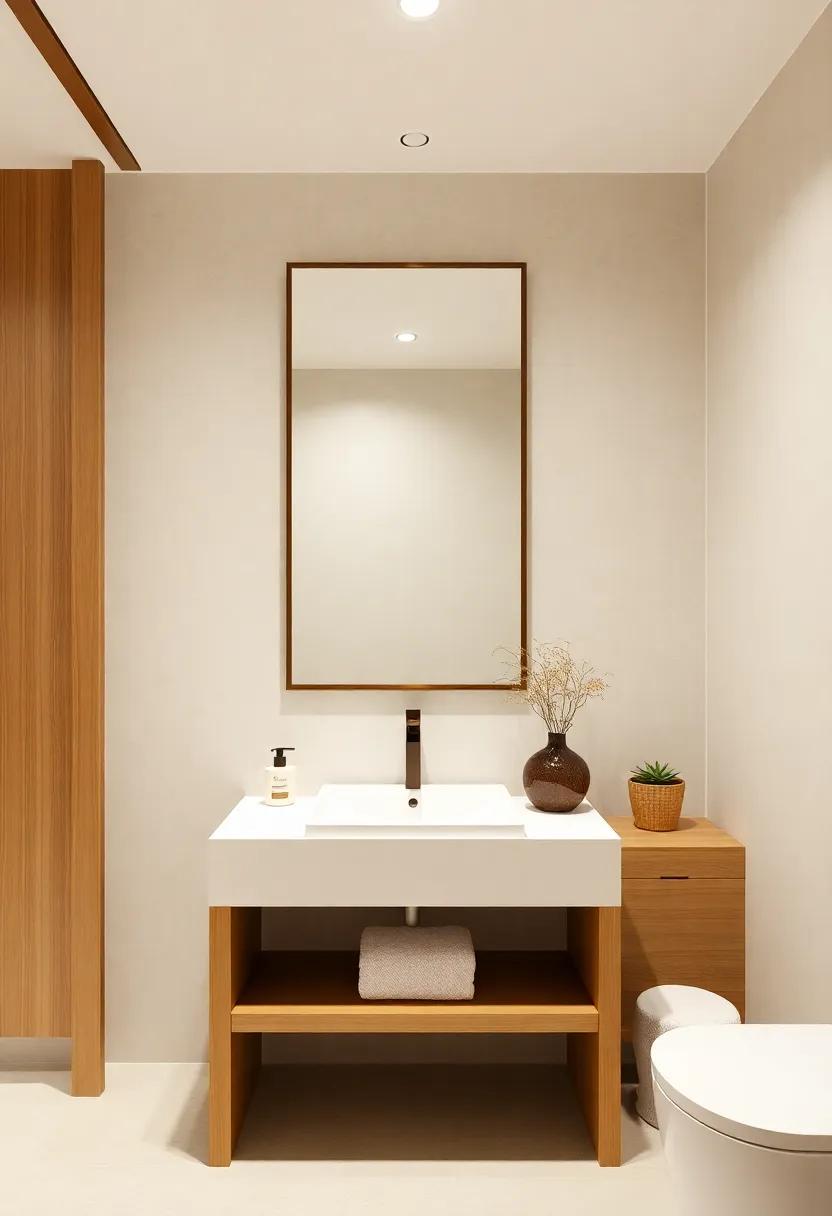 Asian Influence: A Japanese-inspired⁢ vanity with natural materials and simple lines promotes tranquility and zen-like aesthetics