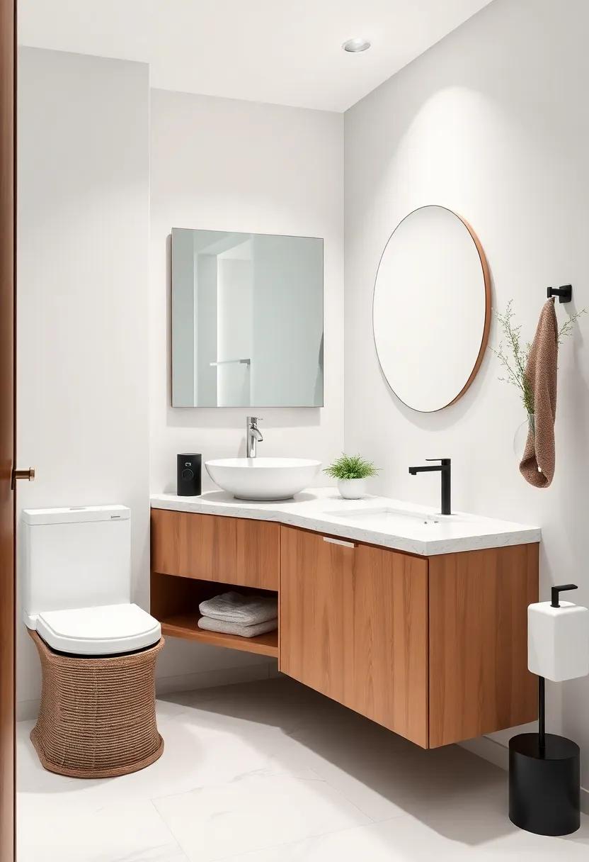 Functional fixtures: Opt for faucets and ‍fixtures with a sleek design‍ that⁤ complements your vanity style⁣ while⁤ saving space