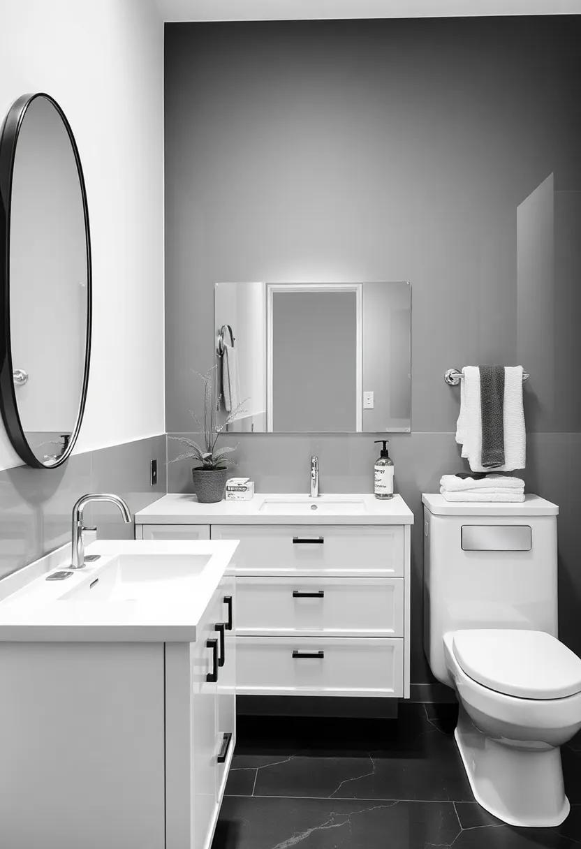 Monochrome Elegance: Black and ‍white vanities create ⁢a timeless aesthetic, making your bathroom‍ feel⁢ polished and sophisticated