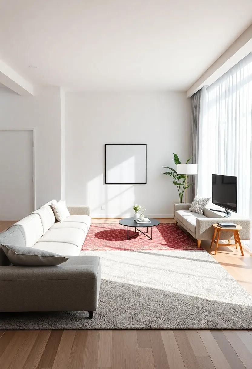 Incorporating Area Rugs into Modern Minimalist Living Rooms