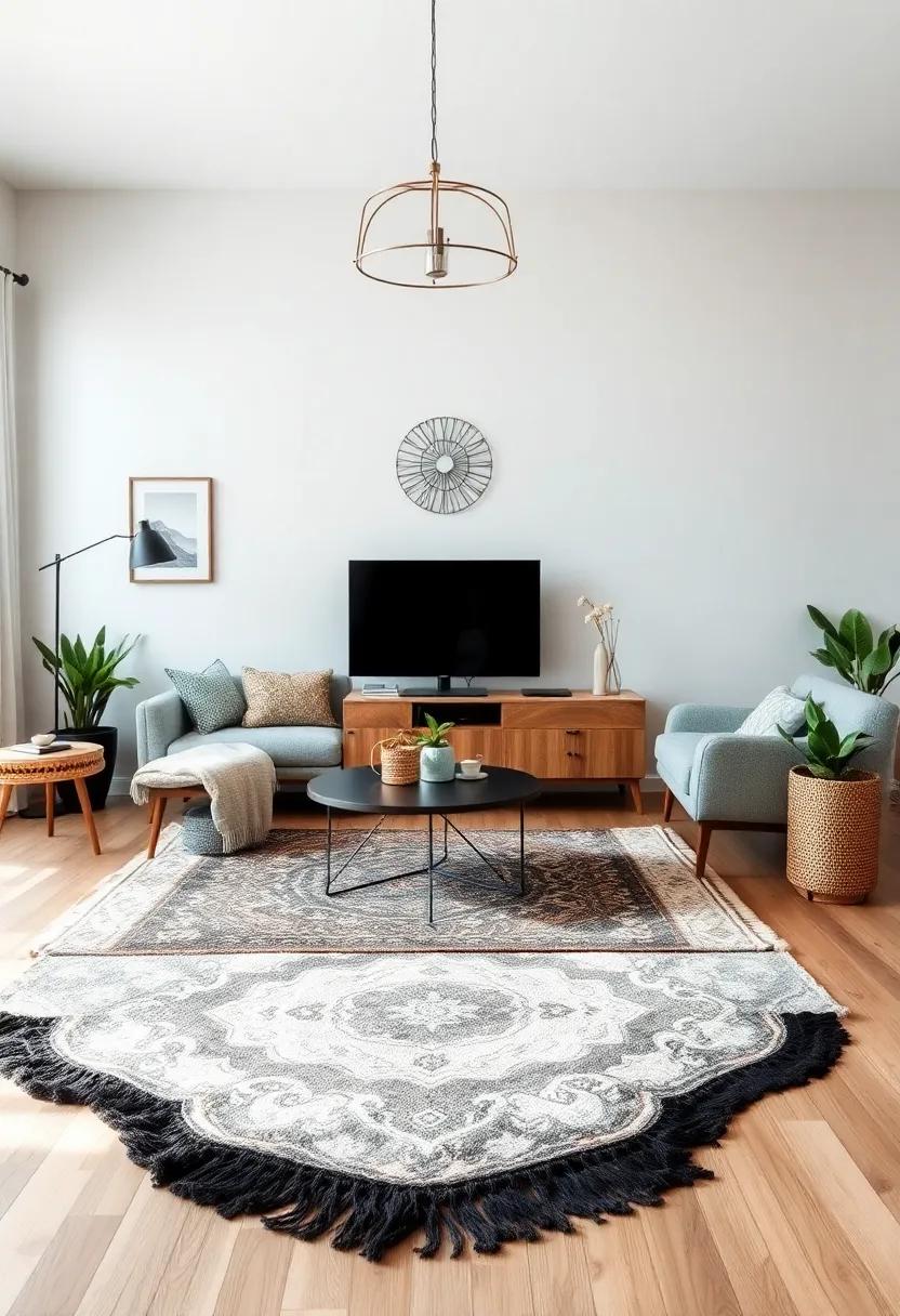 Embracing Bohemian Vibes:​ Layering Multiple Rugs Together