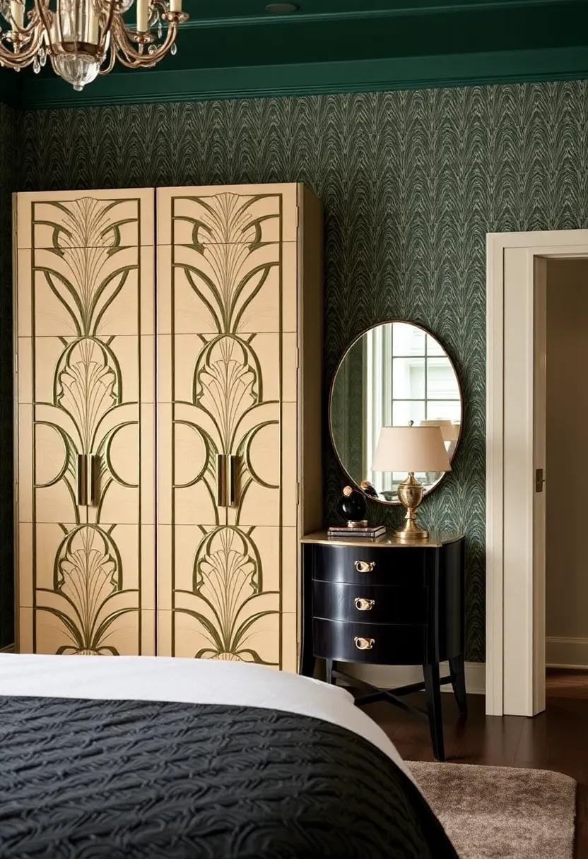 Art deco⁣ Inspirations: Bring the glamour ​of the Art Deco⁤ era into your‌ bedroom with geometrically patterned wardrobes that​ capture ⁤the essence of ⁣vintage ⁢luxury