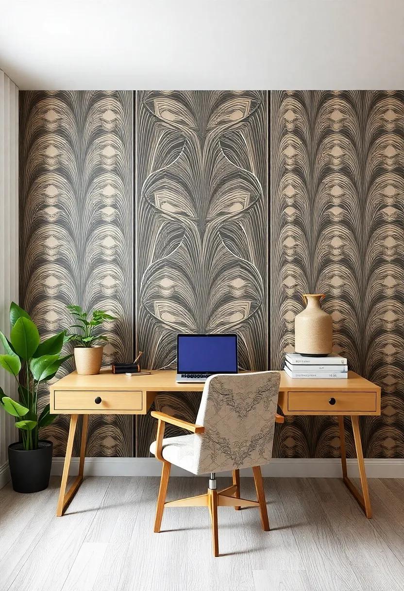 Statement Walls: Transforming ⁤Your Office with ⁣Art ⁤Deco Wallpaper