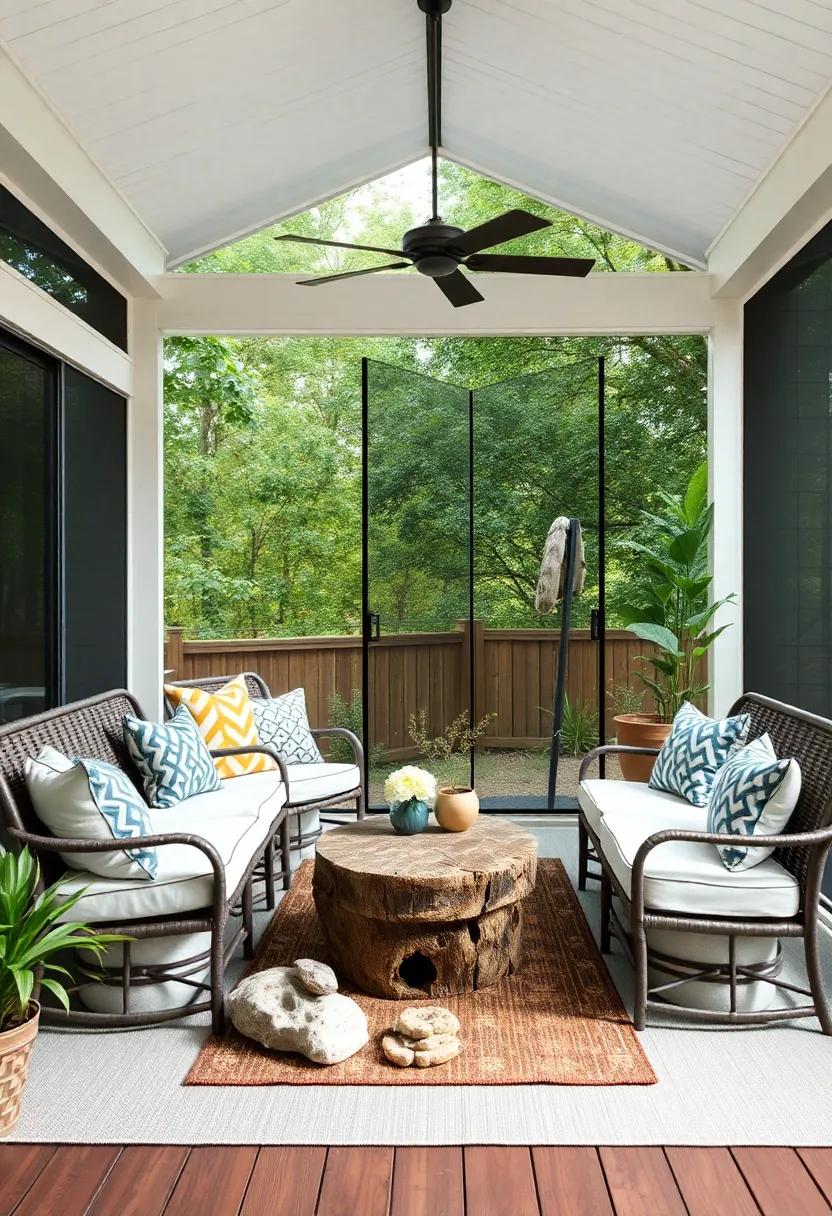 Nature-Inspired Decor: Incorporate natural elements like driftwood, stones, or plants to enhance the serene atmosphere and connect with the great outdoors