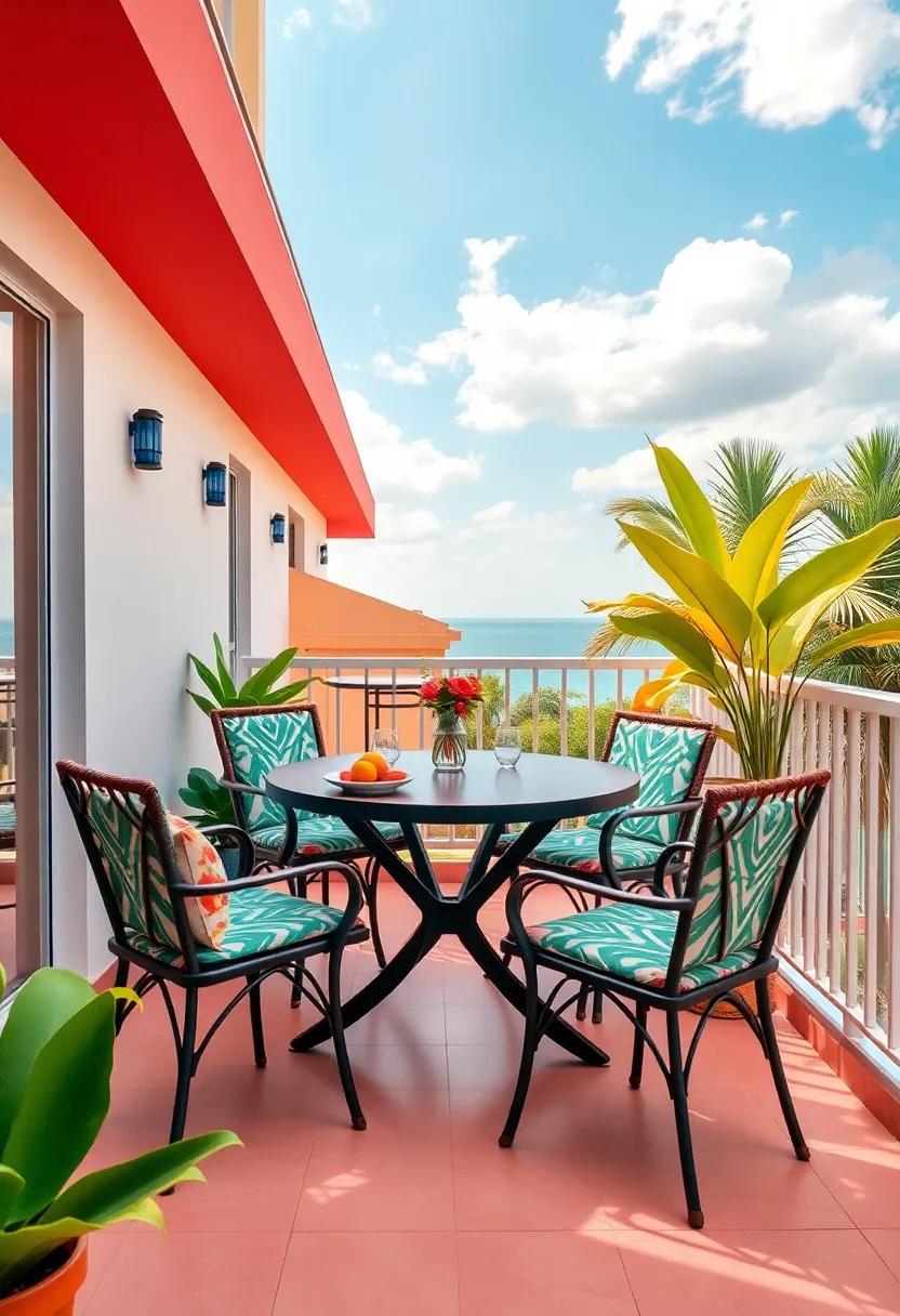 Tropical Paradise with Bright‌ Colors and Bold Patterns