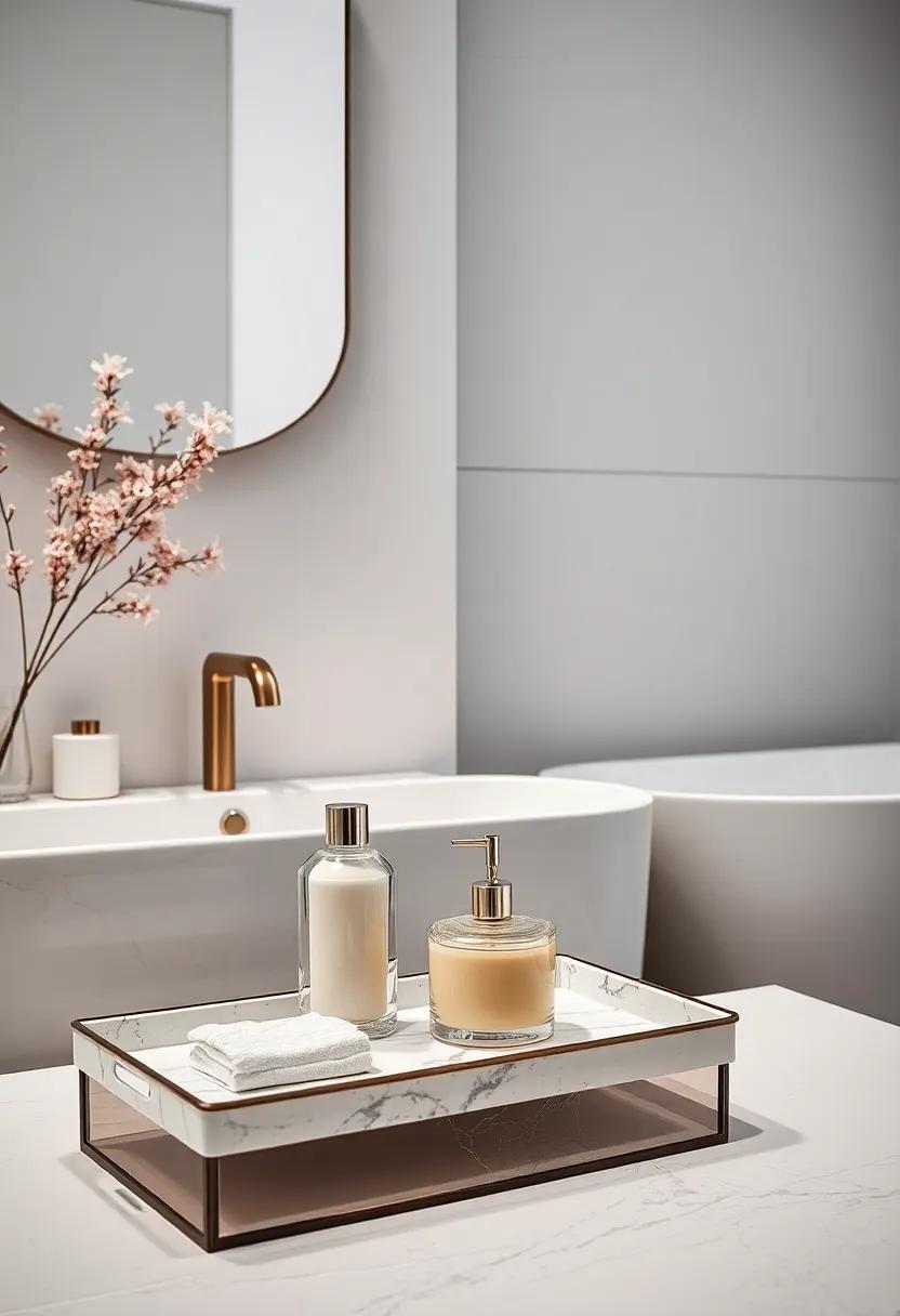 Boutique-Style Accessories: Curate‌ a selection of elegant ⁢accessories, such​ as stylish soap ‍dispensers‍ and decorative trays, to enhance your ⁤decor