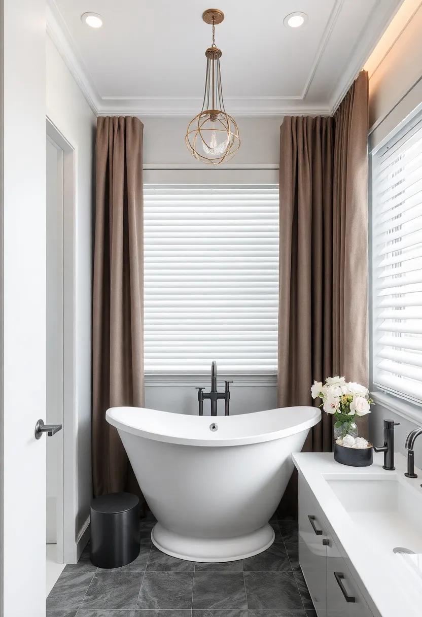 Impressive Window Treatments: ​Select opulent drapes or chic​ blinds that allow natural light while maintaining privacy‌ and complementing your decor