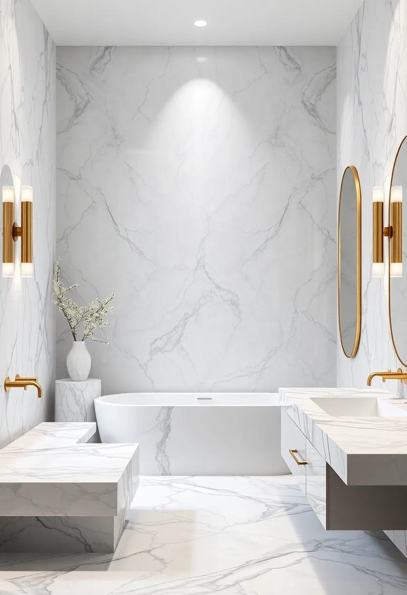 Opulent Marble Accents:⁢ Transform⁢ your bathroom ⁣into a marble oasis with marble countertops and flooring for ​a timeless, luxurious feel