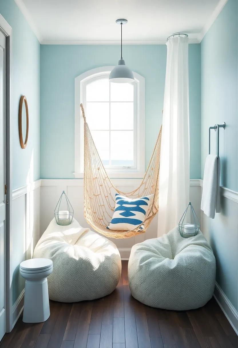 Craft a Relaxing Nook with a Hammock Chair or ⁢coastal‍ Bean Bags for Leisure