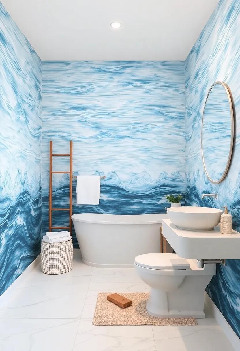 Enhance Your Space with ​Coastal-Themed Wallpaper or Murals for a Stunning Impact