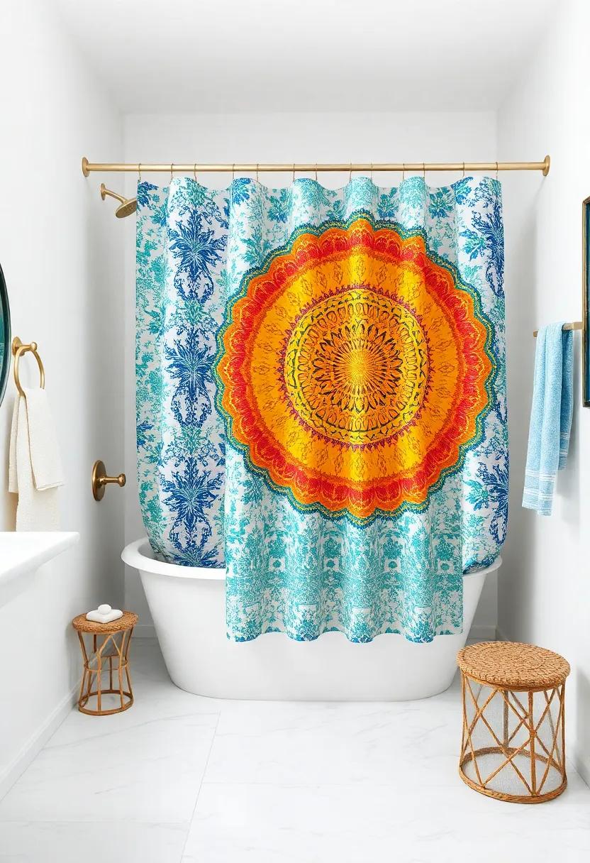 Bohemian⁣ Bliss: Create an eclectic feel ⁣with ⁣patterned shower curtains that⁢ blend various textures and colors, perfect ⁢for the free-spirited individual