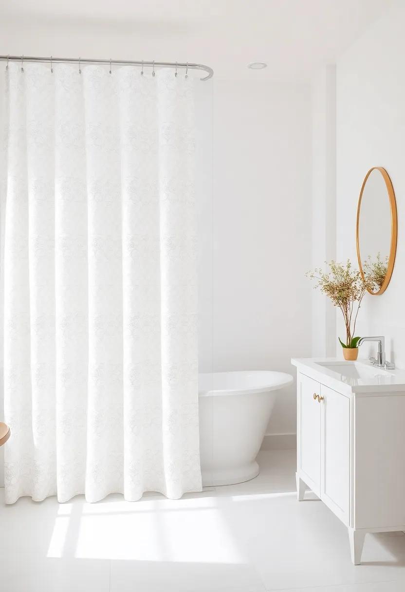 Classic Elegance:⁤ Discover the beauty of lace or ruffled ‍shower curtains that bring timeless⁣ elegance, making your bathroom feel ⁣like a luxurious escape