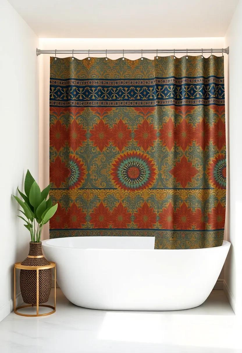 Cultural Inspirations: Celebrate global aesthetics ⁢with patterned shower curtains inspired by various cultures, transporting you on a visual journey