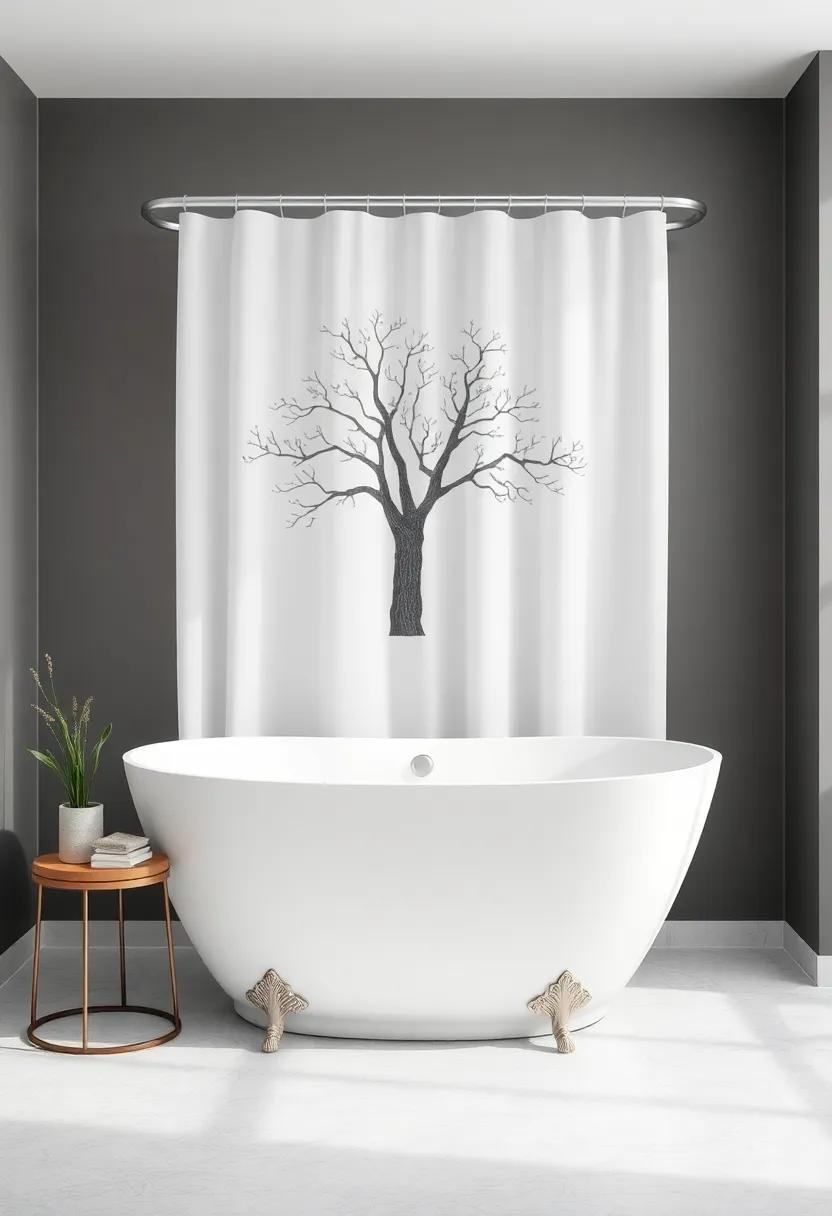 Personalized Touch: Opt for custom-made shower curtains featuring family ​photos or personal artwork, making your bathroom uniquely yours