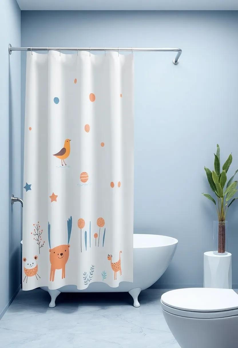 Whimsical Wonders: Add a playful touch with shower curtains that showcase fun illustrations⁢ or quirky designs, perfect for children’s ‍or teenager’s bathrooms