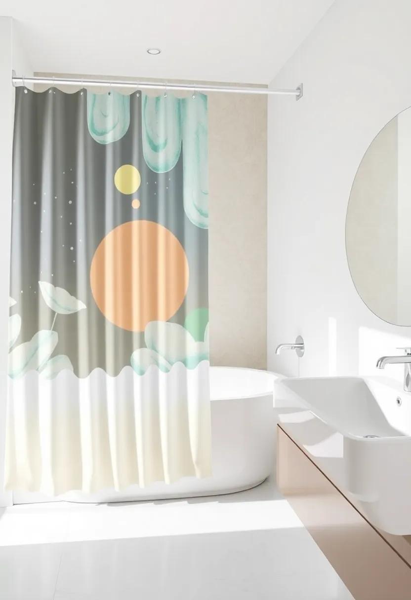 Artistic Shower Curtains as Unique Focal Points in Your Bathroom