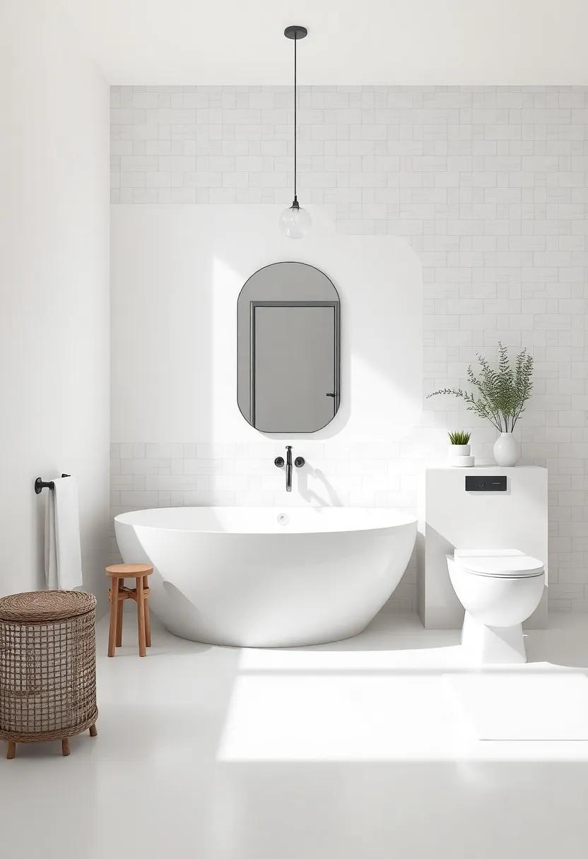 Minimalist Approaches for an Organized and Modern bathroom Feel
