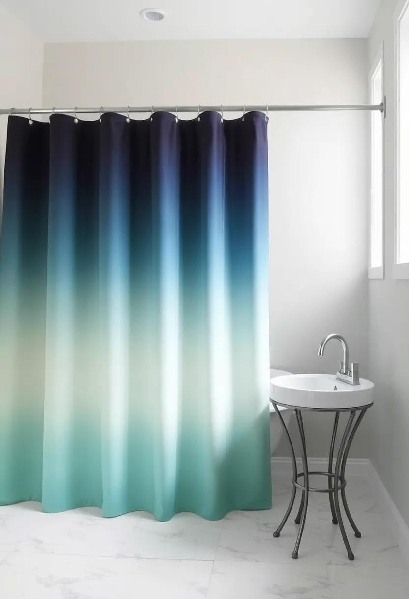 Elegant Ombre: Create‍ a‍ serene ambiance with an ⁢ombre curtain that transitions smoothly between ⁤hues, offering a​ sophisticated touch to your ‍bathing area
