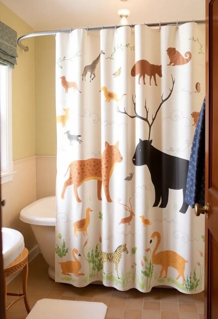 Whimsical Wildlife: Choose⁤ a curtain⁣ adorned with playful animal illustrations to infuse a sense of fun⁣ and personality, ideal ⁤for family or children's bathrooms