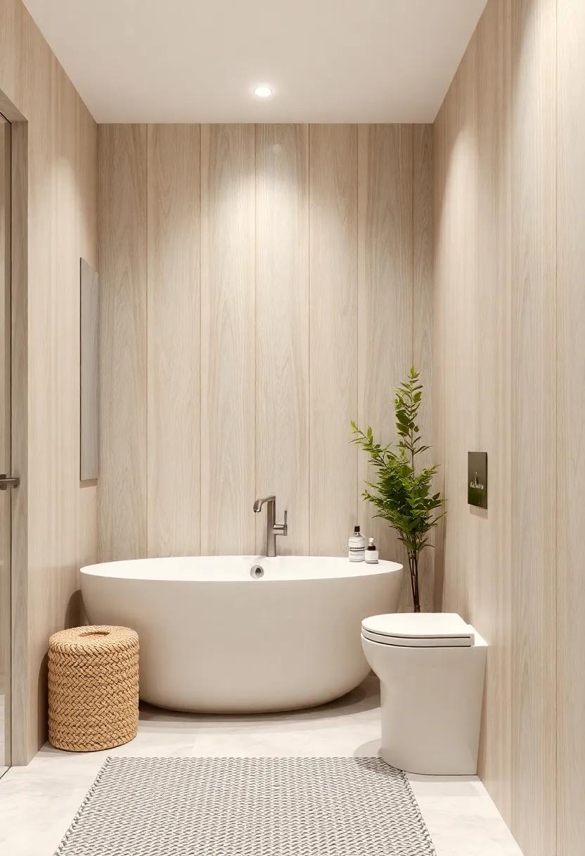 Natural Aesthetics Through Light Wood Finishes in‌ Bathroom Walls