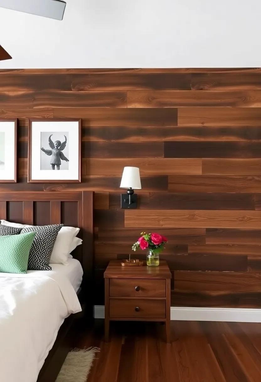 4)⁢ Opt for a reclaimed barn wood ⁢accent ​wall that showcases‌ natural imperfections, giving your bedroom a unique touch‍ of character and history