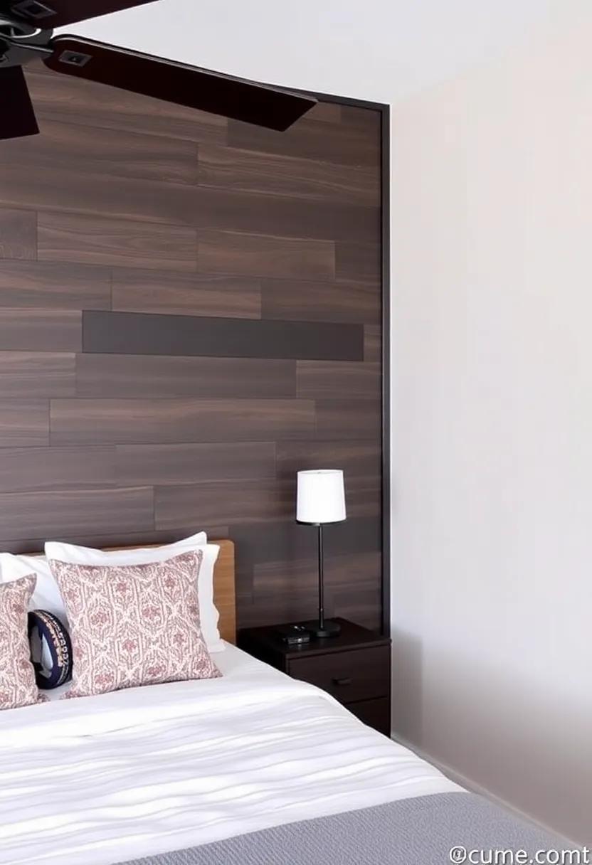 12) A custom headboard made of⁣ dark wood can ⁤serve as a stunning accent wall, transforming a simple bed frame into a grand focal point