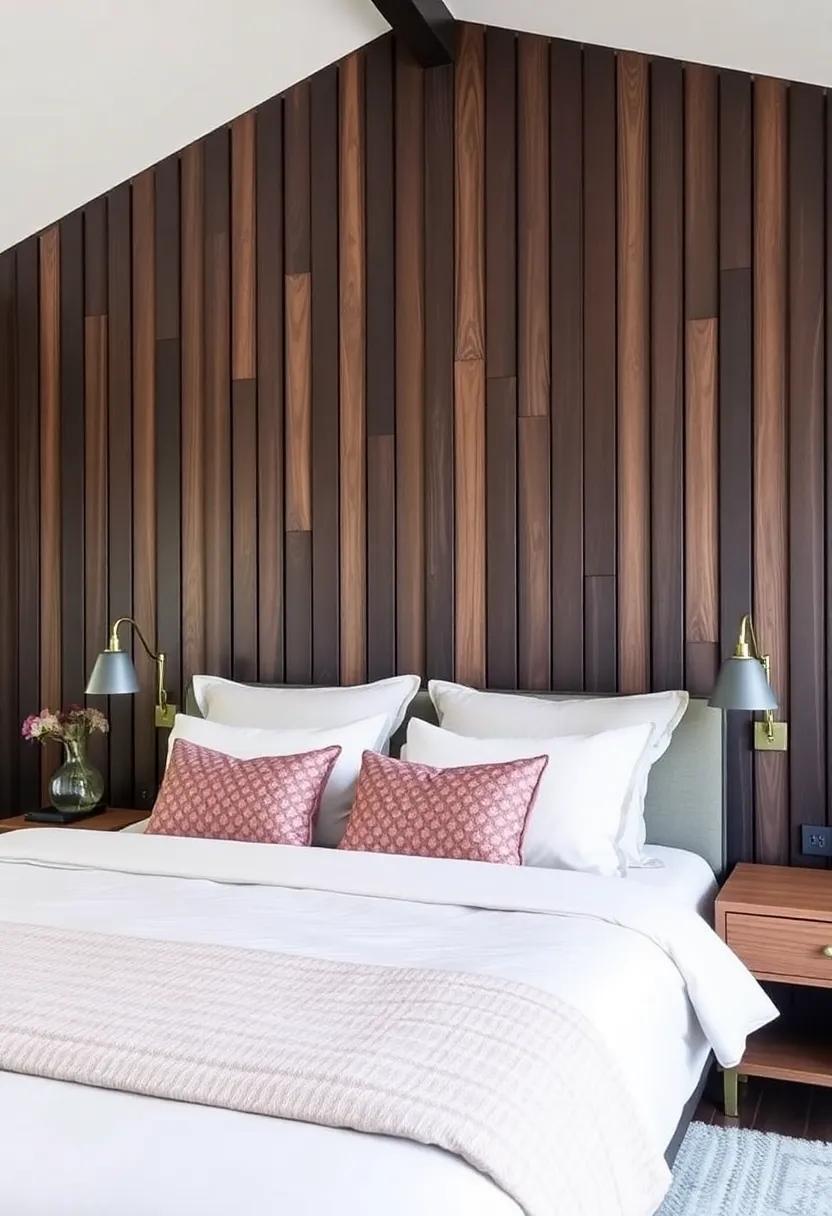 8) Incorporate vertical slats of dark wood to elongate the room’s appearance while adding a chic, sophisticated‌ vibe to your ‌sanctuary