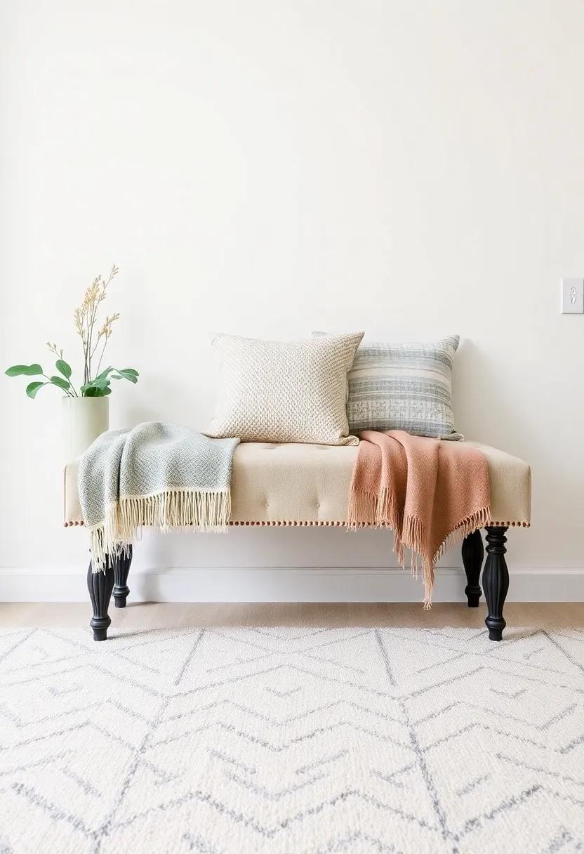 Layering Decor: Complementing Your Bench‌ with Throws and Pillows