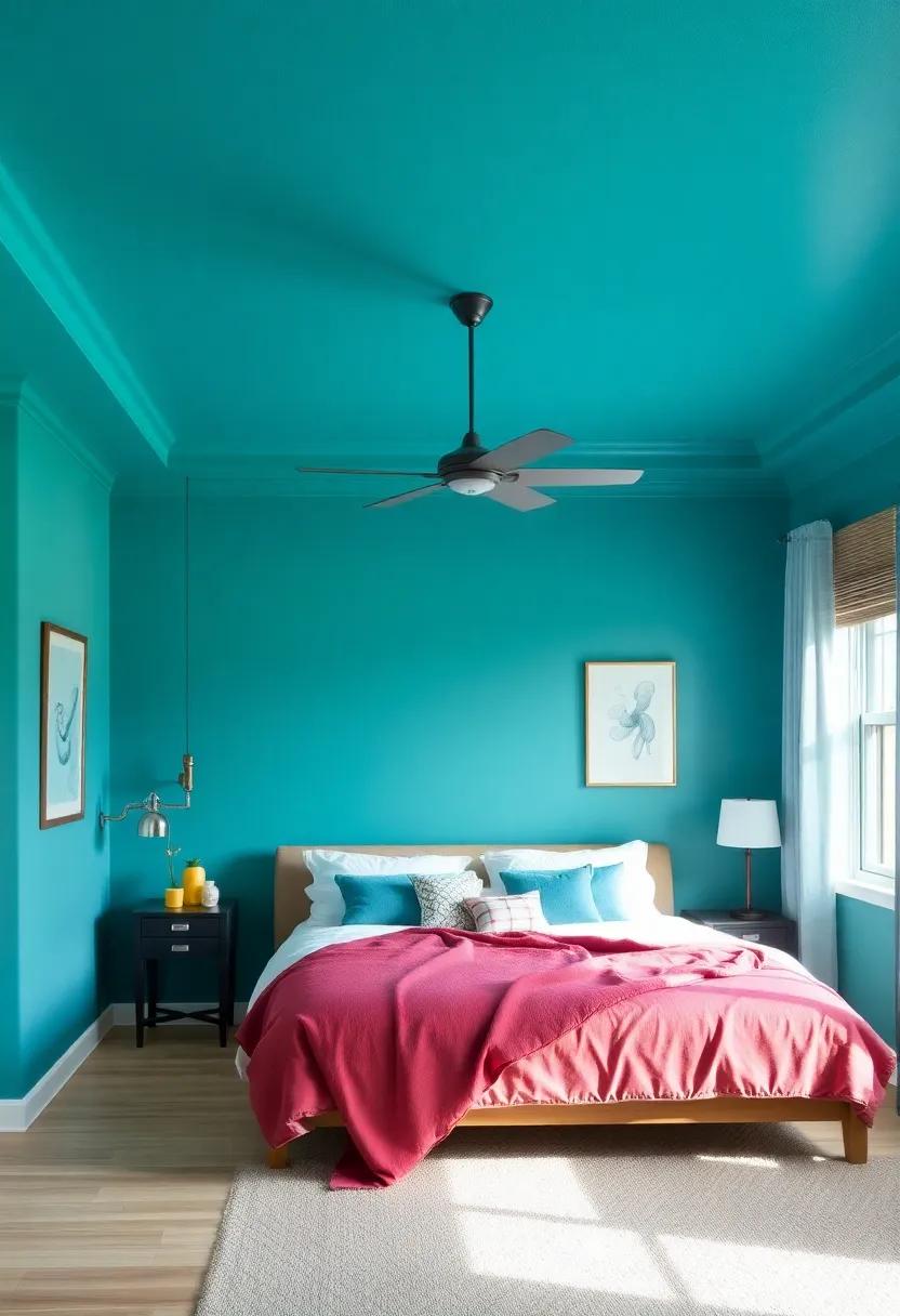 Bold​ Teal: For the adventurous spirit, a rich⁤ teal ceiling can inject energy and vibrancy into your personal sanctuary