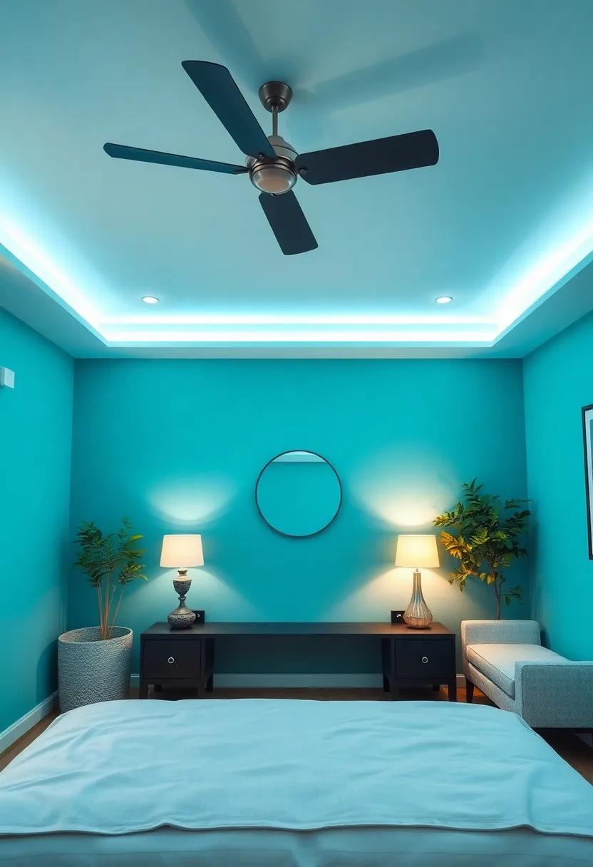 Cool Aqua: A⁣ refreshing ⁤aqua ceiling can bring a sense of tranquility akin to a day at the beach, perfect for relaxation