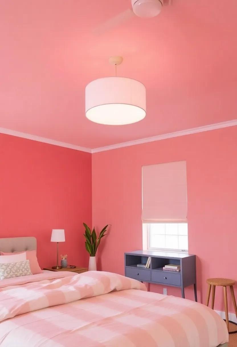 Soft ⁤Coral with Stripe ⁣Detail: A ‍unique striped pattern in soft coral can add both color and design interest to your ceiling